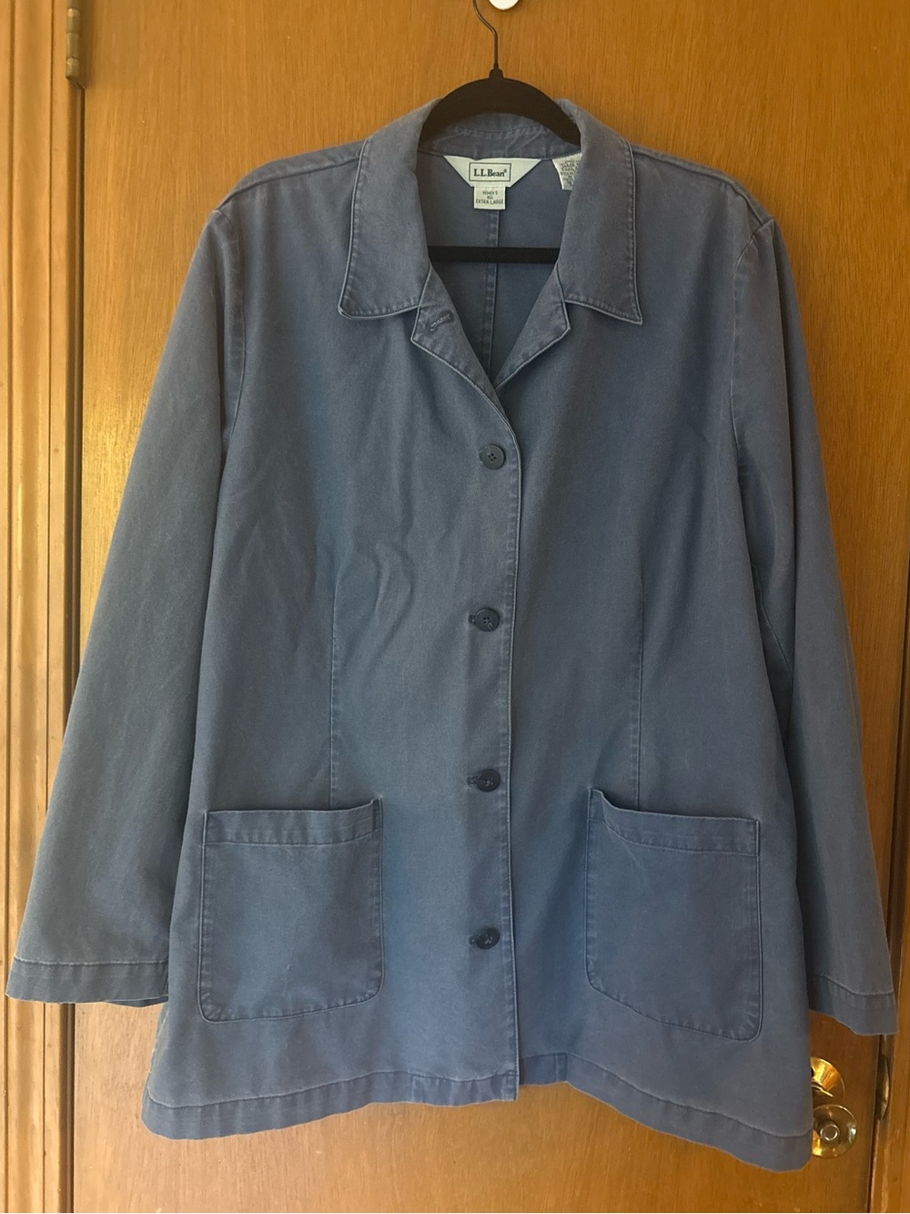 Vintage L.L.Bean Blue Cotton Chore Jacket Utility Blazer XL